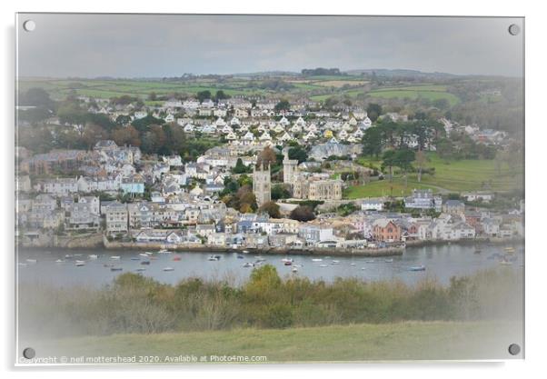 Fowey, Cornwall. Acrylic by Neil Mottershead