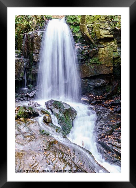 Lumsdale Waterfall Framed Mounted Print by George Cox