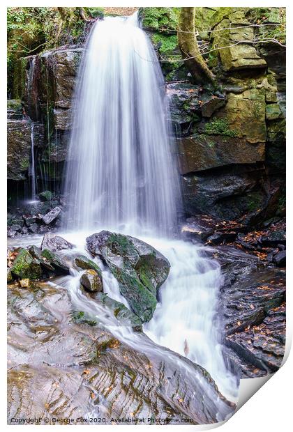 Lumsdale Waterfall Print by George Cox