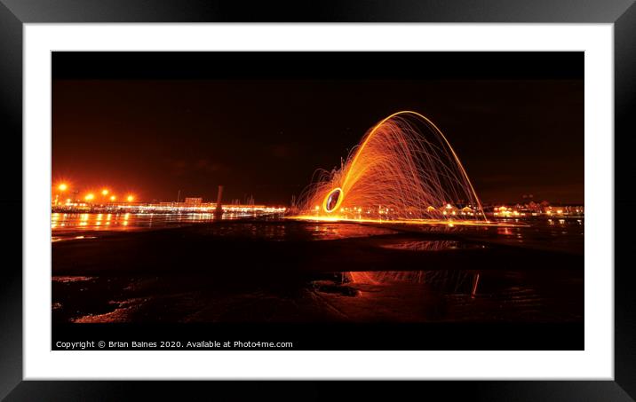 Dark fire Framed Mounted Print by Brian  Baines 