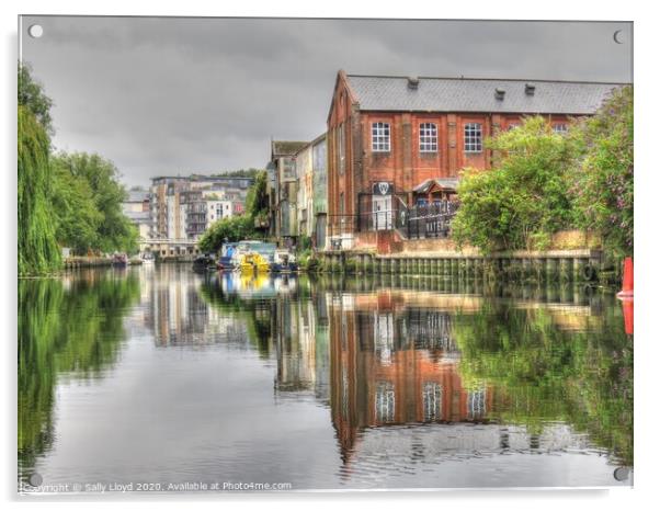 The River Wensum, Norwich UK Acrylic by Sally Lloyd