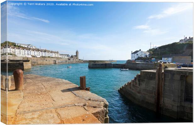 Porthleven Harbours Canvas Print by Terri Waters