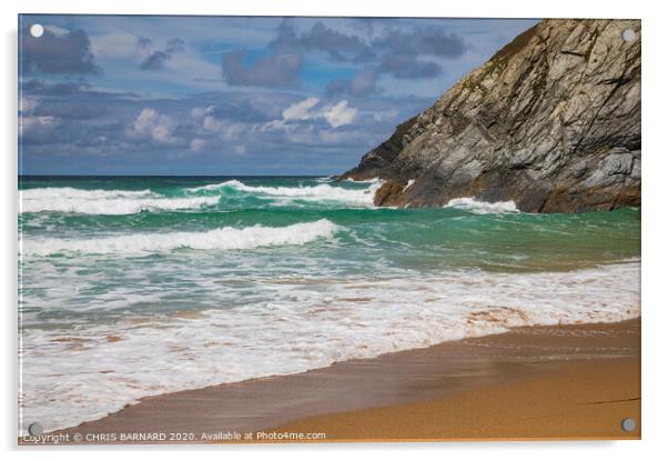 Holywell Bay Acrylic by CHRIS BARNARD