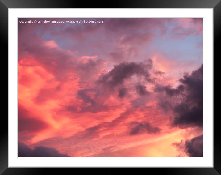 silky clouds Framed Mounted Print by tom downing