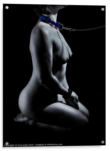 Good Girl - A Nude In Bondage Acrylic by Inca Kala