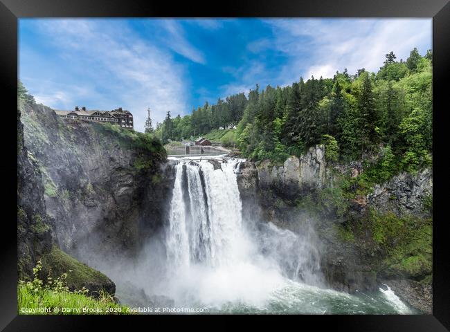 Dramatic Snoqualmie Falls Framed Print by Darryl Brooks