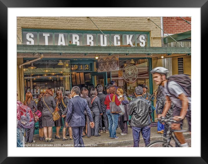Original Starbucks Framed Mounted Print by Darryl Brooks