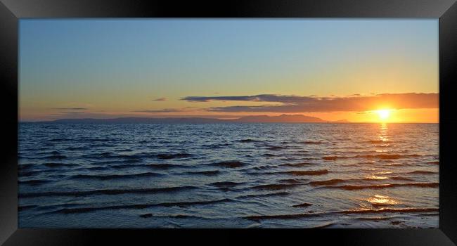 A lovely sunset over the Isle of Arran Framed Print by Allan Durward Photography