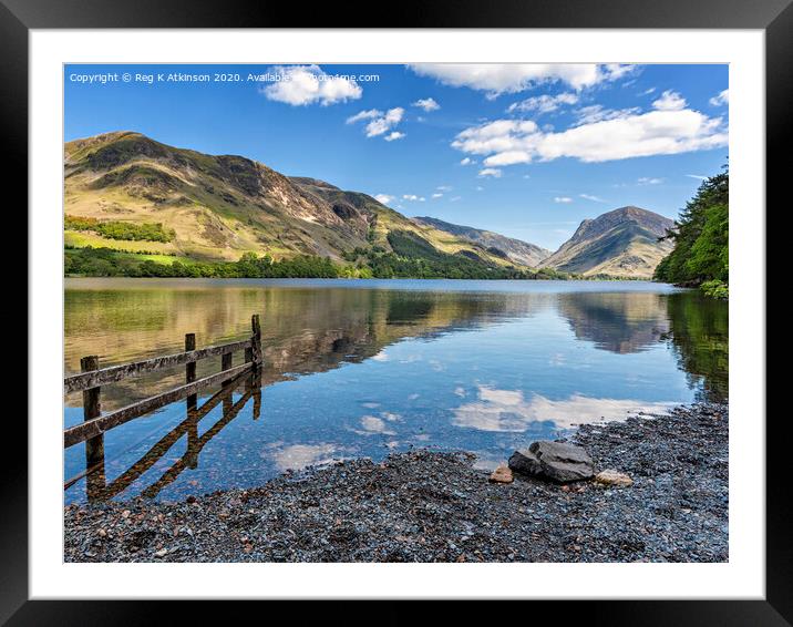 Buttermere and Fleetwith Pike  Framed Mounted Print by Reg K Atkinson