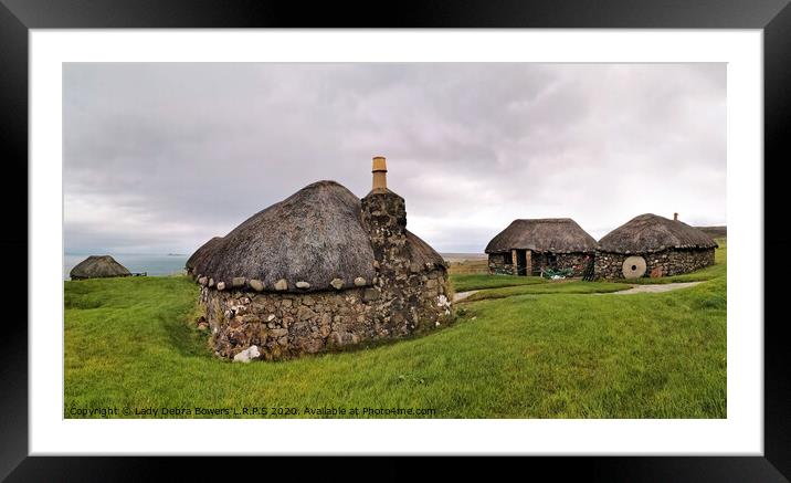 Blackhouse building of Skye  Framed Mounted Print by Lady Debra Bowers L.R.P.S