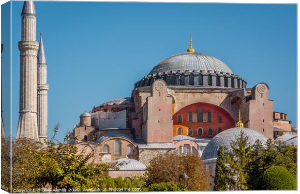 Hagia Sophia the former cathedral in Istanbul turned into a mosque Canvas Print by Stig Alenäs