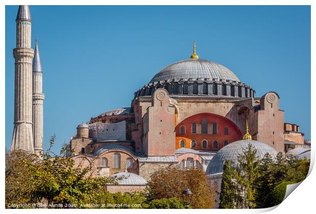 Hagia Sophia the former cathedral in Istanbul turned into a mosque Print by Stig Alenäs