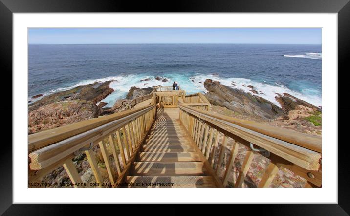 The Boardwalk and Steps at Cape du Couedic Framed Mounted Print by Carole-Anne Fooks