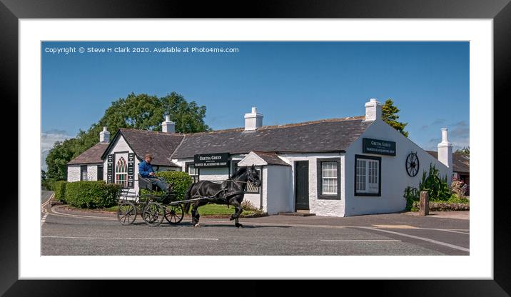 Pony and Trap at Gretna Green Framed Mounted Print by Steve H Clark