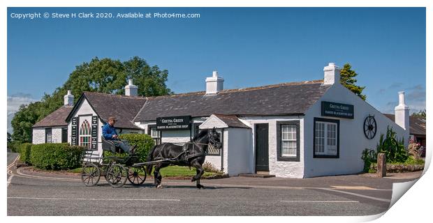 Pony and Trap at Gretna Green Print by Steve H Clark