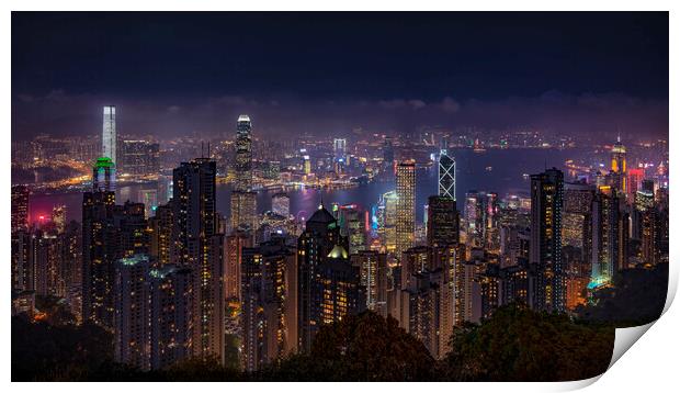 Hong Kong Peak Print by Pascal Deckarm