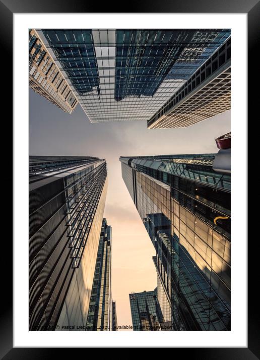 Hongkong Financial District Framed Mounted Print by Pascal Deckarm