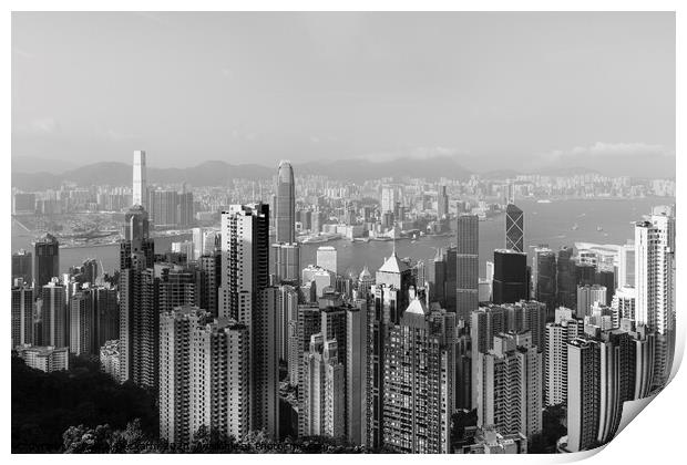 Hongkong Skyline Print by Pascal Deckarm