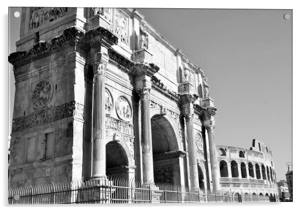 Arch of Constantine, (AD 312), one of three surviv Acrylic by M. J. Photography