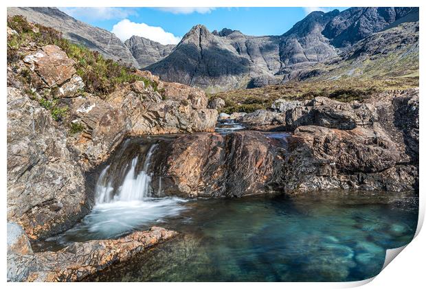 The Fairy Pools in Glen Brittle Print by George Robertson