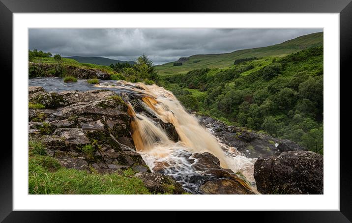 Loup of Fintry waterfalls Framed Mounted Print by George Robertson
