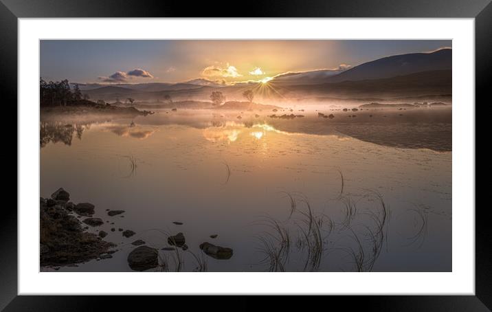 Sunrise on Rannoch Moor Framed Mounted Print by George Robertson