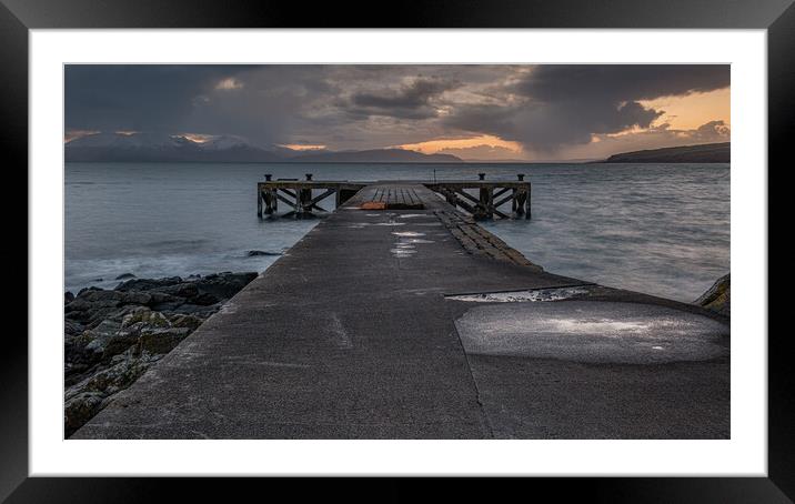 The old jetty at Portencross Framed Mounted Print by George Robertson