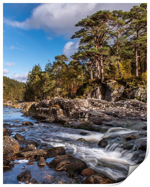 The River Affric in Scottish Highlands Print by George Robertson