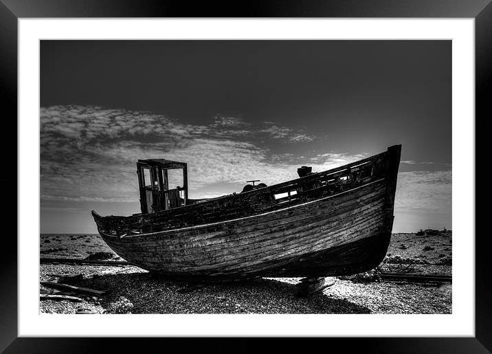 Dungeness Boat Days Gone Framed Mounted Print by Chris Thaxter