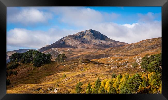 The slopes of Sgurr na Lapich in autumn Framed Print by George Robertson