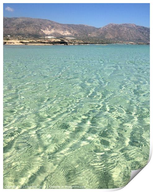 Elafonisi beach in Crete Print by Lensw0rld 