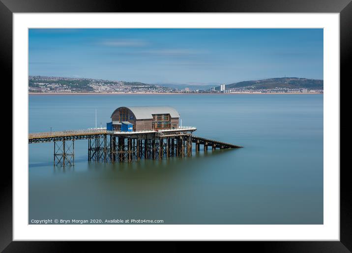 The lifeboat house at Mumbles Framed Mounted Print by Bryn Morgan