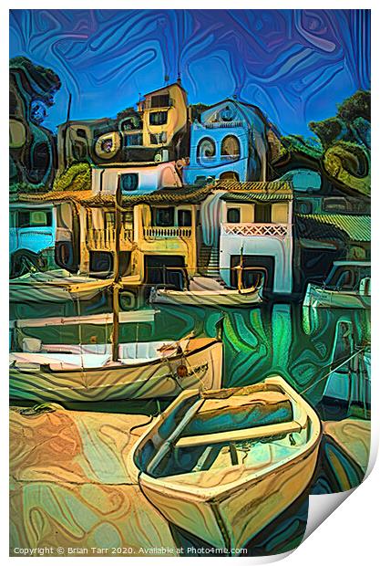 The Fishing Village Print by Brian Tarr