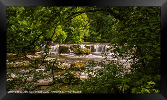 Framing the Falls Framed Print by Gary Clarricoates