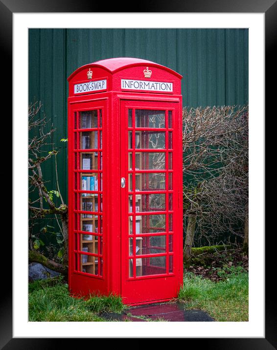 Red Phone box shop Framed Mounted Print by George Robertson