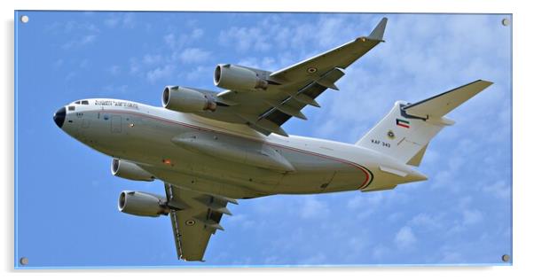 Kuwaiti C-17A Globemaster KAF343 Acrylic by Allan Durward Photography