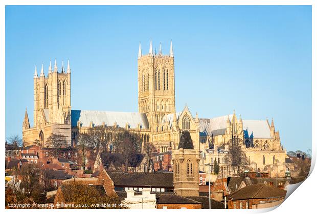 Lincoln Cathedral Print by Martyn Williams