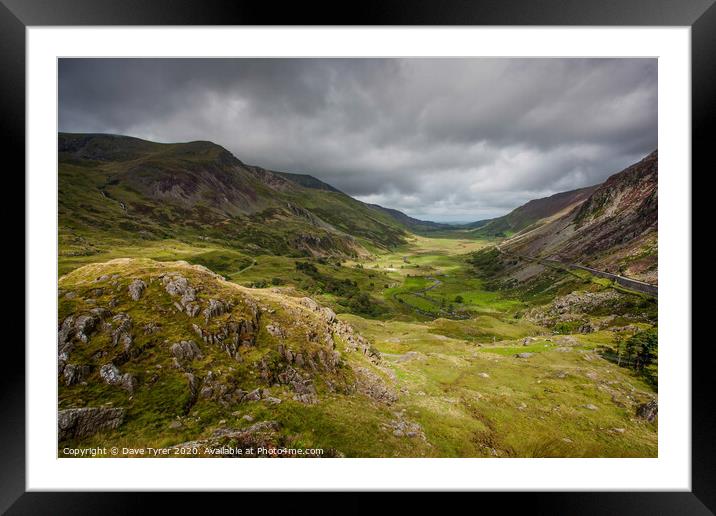 Storm-Swept Snowdonia: Nant Ffrancon Unleashed Framed Mounted Print by David Tyrer