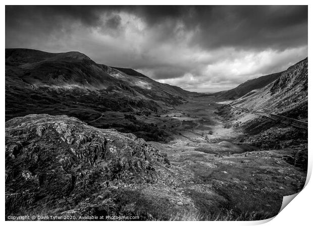 Tempestuous Beauty of Nant Ffrancon Print by David Tyrer