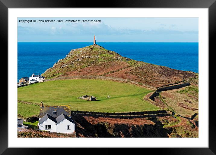 cape cornwall headland Framed Mounted Print by Kevin Britland