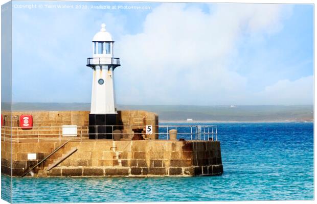 St Ives New Lighthouse Canvas Print by Terri Waters