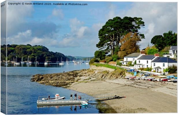 helford passage cornwall Canvas Print by Kevin Britland