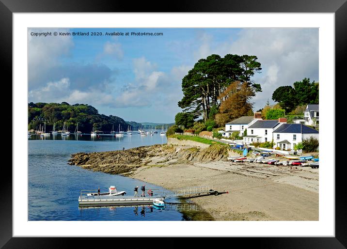 helford passage cornwall Framed Mounted Print by Kevin Britland