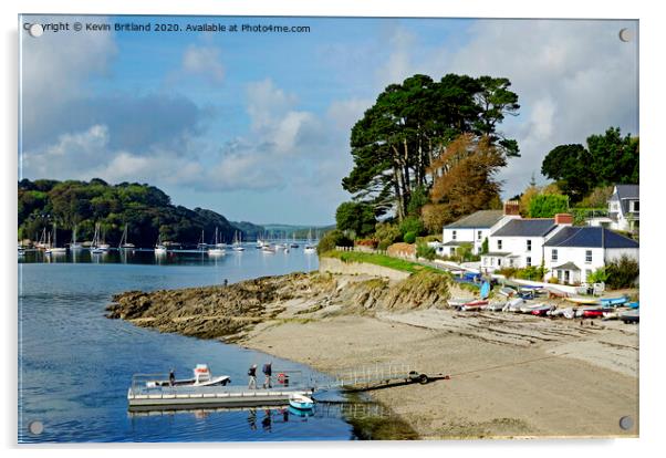 helford passage cornwall Acrylic by Kevin Britland