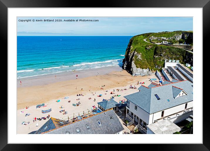 Tolcarne beach newquay Framed Mounted Print by Kevin Britland