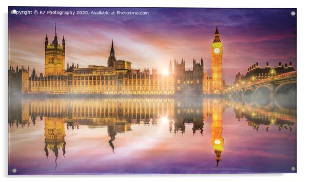 Westminster Sunrise Acrylic by K7 Photography