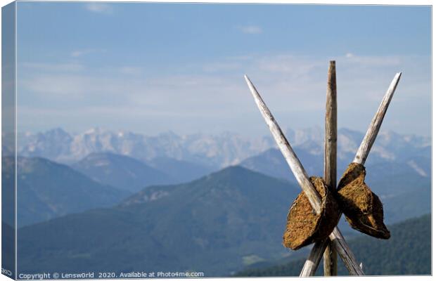 Mountain range in the European Alps Canvas Print by Lensw0rld 