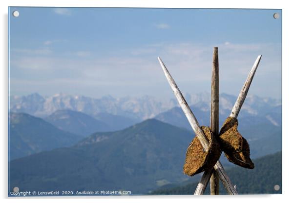 Mountain range in the European Alps Acrylic by Lensw0rld 