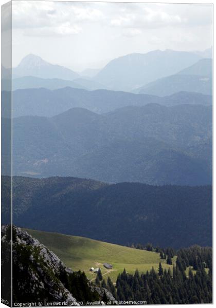 Crossing the European Alps Canvas Print by Lensw0rld 