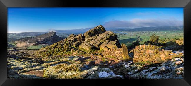 Dawn over The Roaches and Hen Cloud, 25th April 2017 Framed Print by Andrew Sharpe